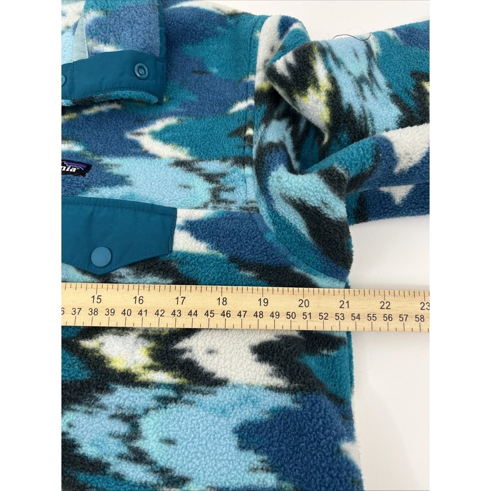 Patagonia Synchilla Women's Size M Snap-T Pullover Jacket Trout Tales Elwha Blue - Picture 9 of 12
